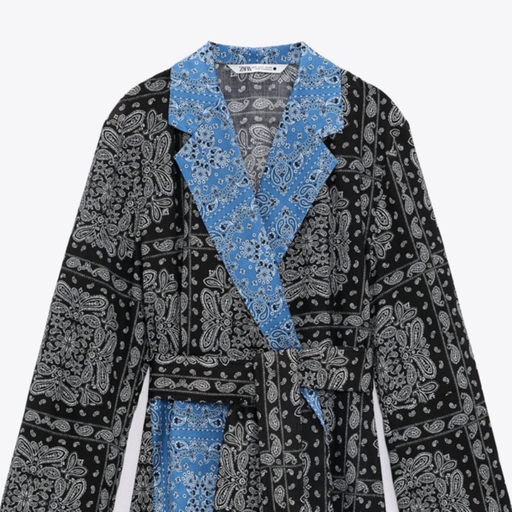 Zara printed cotton blouse - Picture 2 of 6